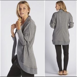 UGG FREMONT DARK GREY FLEECE CARDIGAN SIZE MEDIUM